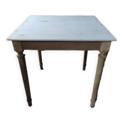 Table bois plateau patiné