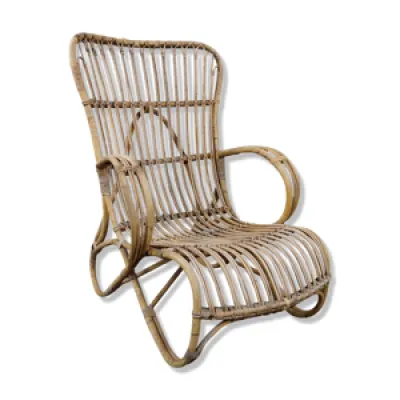 fauteuil en rotin Belse - 1950