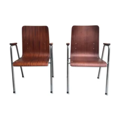 chaises avec accoudoir - bois
