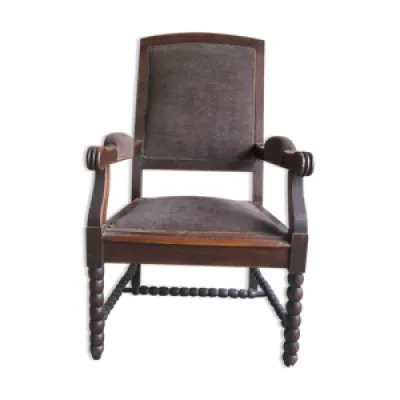 fauteuil garni de tissu - marron