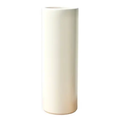 Vase rouleau blanc de Pino Spagnolo