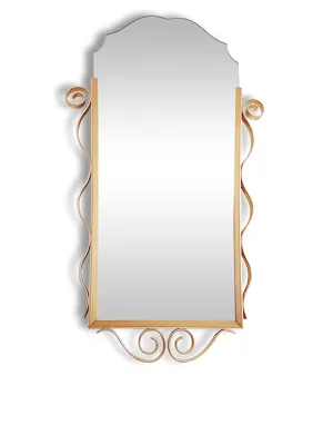 miroir métal doré biseauté