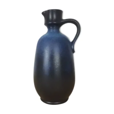Vase forme pichet céramique - 1970 bleu