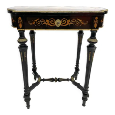 Table d'appoint ou travailleuse - marqueterie