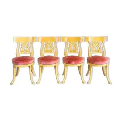 Ensemble de 4 chaises, - 1950 bois
