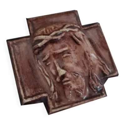 Croix du christ ceramique - accolay