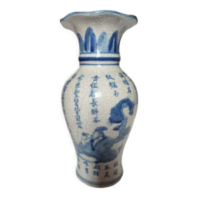 Vase chinois bleu