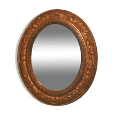Miroir ovale art nouveau - stuc
