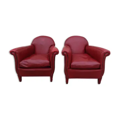 paire de fauteuils club - 1950