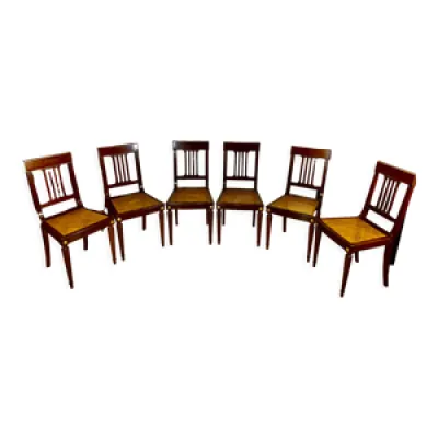 6 chaises style Louis - acajou