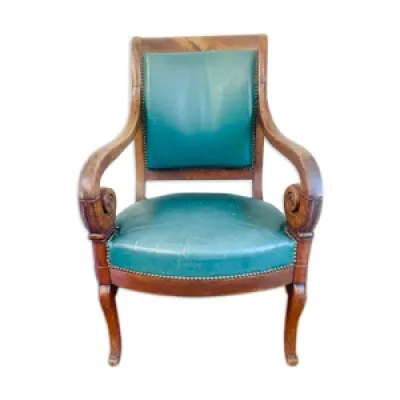 fauteuil Empire cuir - vert