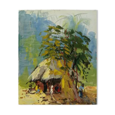 Vie de Famille, peinture - vers 1950