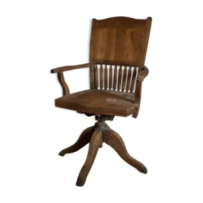 fauteuil revolving en - 1950 bois