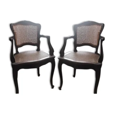 set de 2 fauteuils Louis