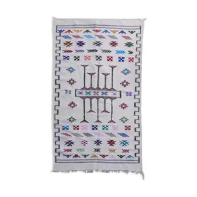 tapis bohème blanc marocain