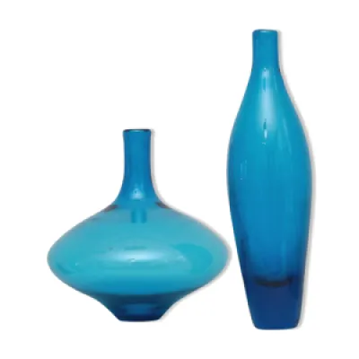 Duo de vases Axel Mørk - bleu verre