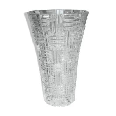 Vase en cristal à décor - h30cm