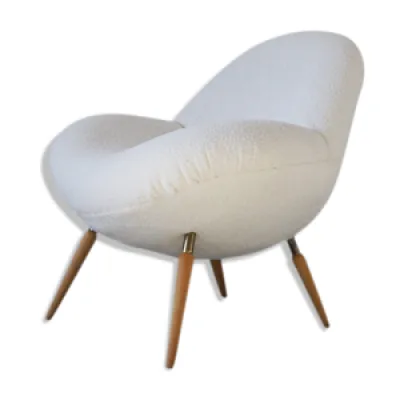Lounge chair with boucle - fritz neth