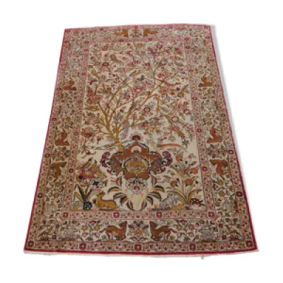 tapis persan en soie - ghoum
