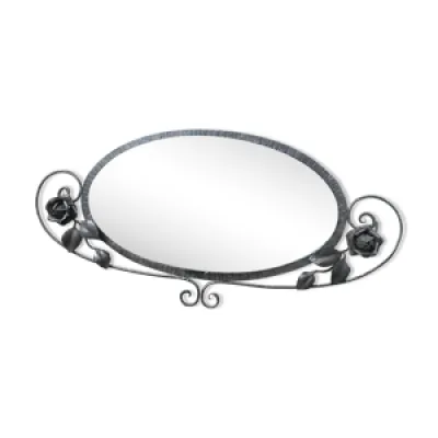 Miroir ovale art déco - 78x37cm