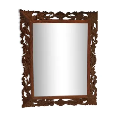 Miroir biseauté bois