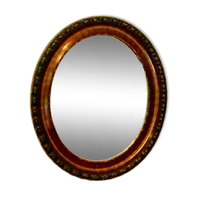 Miroir biseauté ovale - palissandre
