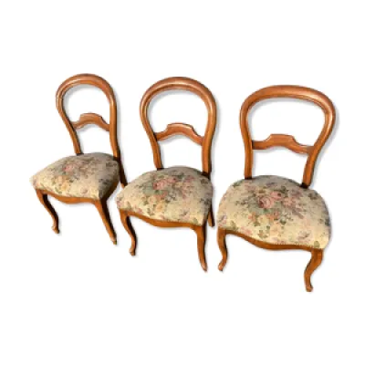 set de 3 chaises louis