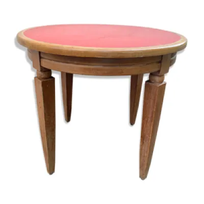 Table en bois et formica - 1960 rouge
