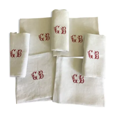 7 serviettes en coton