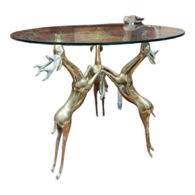 Table basse 1970 pieds - bronze tripode