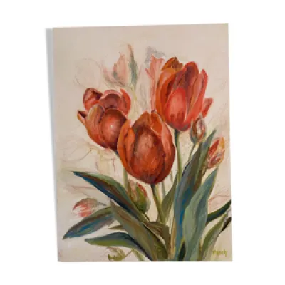 Toile tulipe