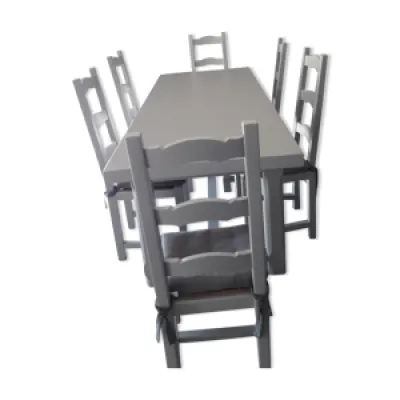 Table chene et chaises