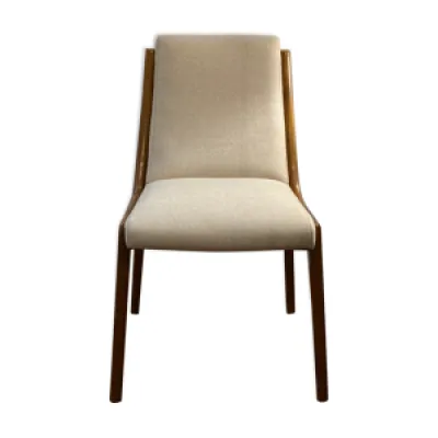 Chaise design bois et - beige