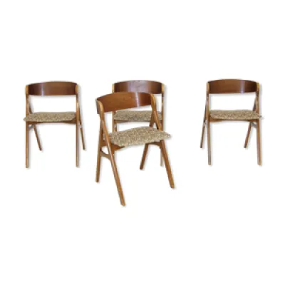 set de 4 chaises en teck, - 1960