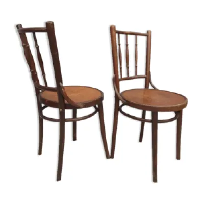 Paire chaises bistrot - 1900 art nouveau
