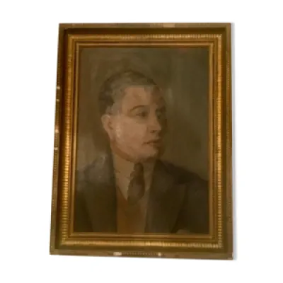 Portrait à huile 42x55cm
