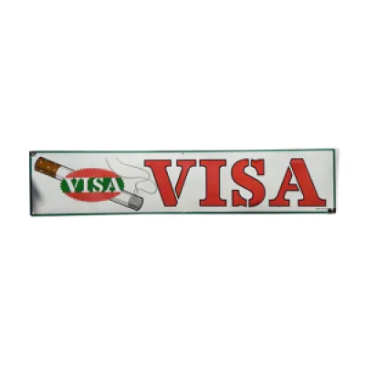 Plaque émaillée cigarettes - visa