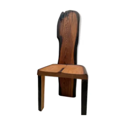 Chaise en bois massif - brule