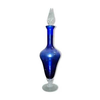 Carafe verre bleu murano