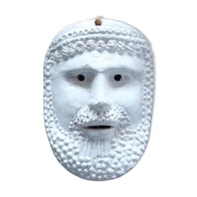 Masque d'homme Grec en - terre