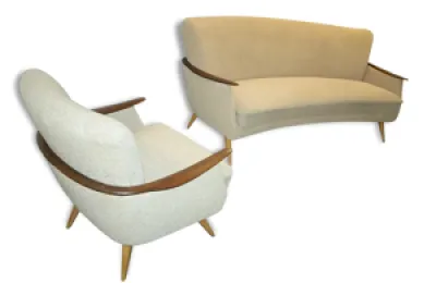 Set canapé arc + 2 fauteuils - etat