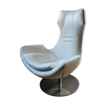 fauteuil cuir blanc Bardi