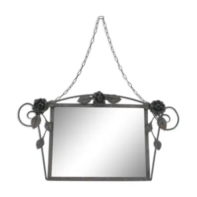 Miroir en fer forgé - art 65x37cm