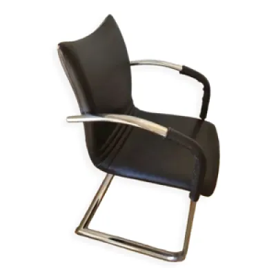 fauteuil de bureau protis - cuir marron