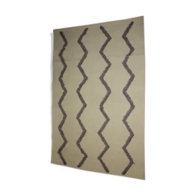 tapis beige en laine - 190x125cm
