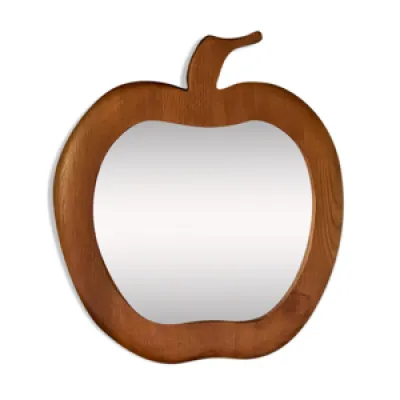 Miroir pomme en bois