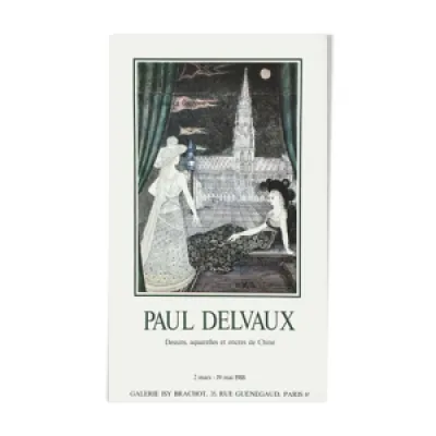 Affiche Paul Delvaux - 1988
