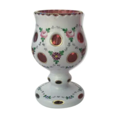 vase en cristal de bohème - 1900