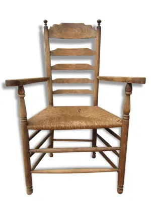 Wooden Dutch rustic farmers - armchair chair