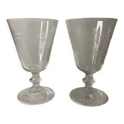2 verres cristal saint - louis